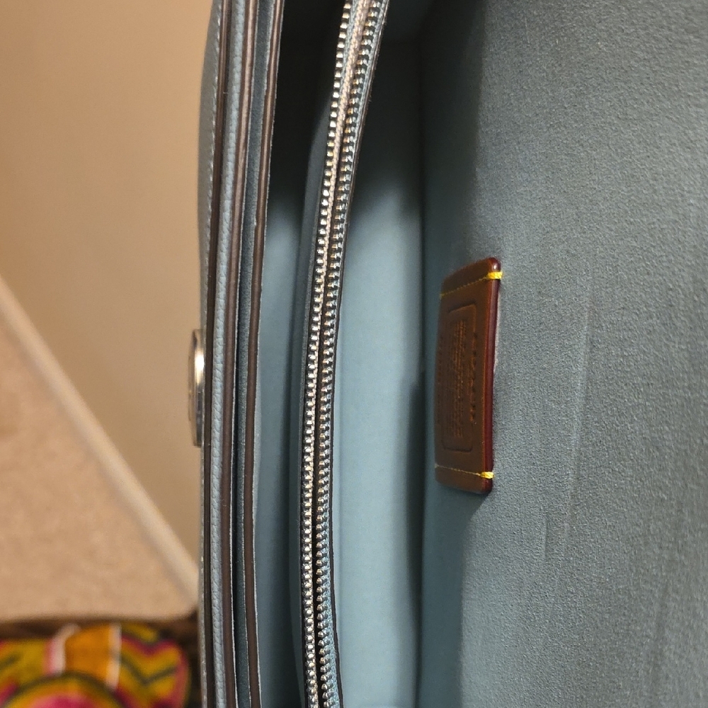 Coach Tabby 26 Elegant Aqua Leather Shoulder Bag - Picture 7 of 7
